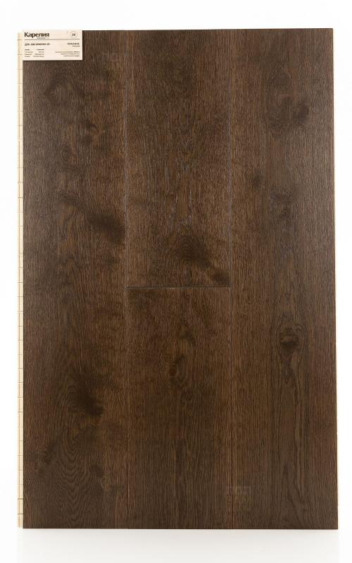 Паркетная доска Karelia Дуб 188 Брауни матовый лак 1п